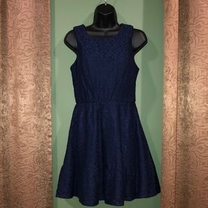 Delia’s Navy Lace Fit and Flare Dress